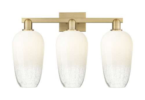 INNOVATIONS 716-3W-BB-G484-7OP Brookhaven Flute 3-Light Bath Vanity Light Brushed Brass