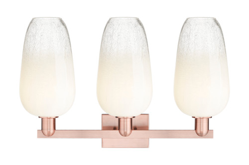 INNOVATIONS 716-3W-AC-G484-7OP Brookhaven Flute 3-Light Bath Vanity Light Antique Copper