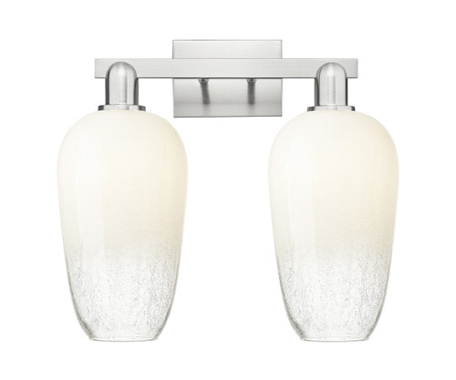 INNOVATIONS 716-2W-SN-G484-7OP Brookhaven Flute 2-Light Bath Vanity Light Brushed Satin Nickel