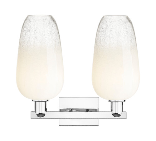 INNOVATIONS 716-2W-PC-G484-7OP Brookhaven Flute 2-Light Bath Vanity Light Polished Chrome