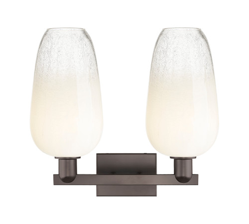 INNOVATIONS 716-2W-OB-G484-7OP Brookhaven Flute 2-Light Bath Vanity Light Oil Rubbed Bronze