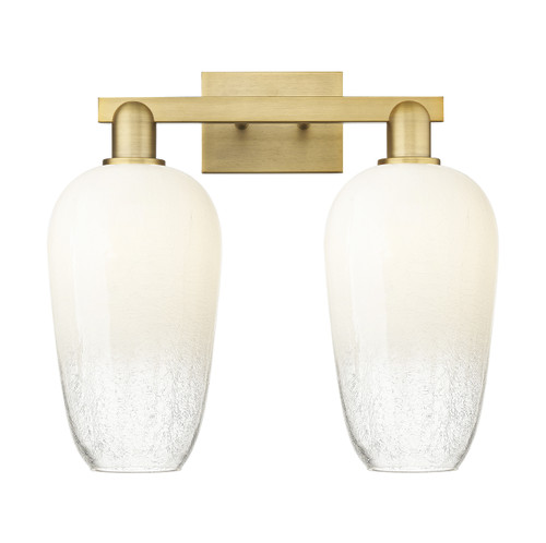 INNOVATIONS 716-2W-BB-G484-7OP Brookhaven Flute 2-Light Bath Vanity Light Brushed Brass