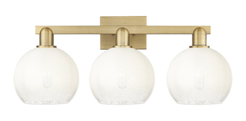 INNOVATIONS 716-3W-BB-G483-8OP Brookhaven Globe 3-Light Bath Vanity Light Brushed Brass