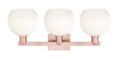 INNOVATIONS 716-3W-AC-G483-8OP Brookhaven Globe 3-Light Bath Vanity Light Antique Copper