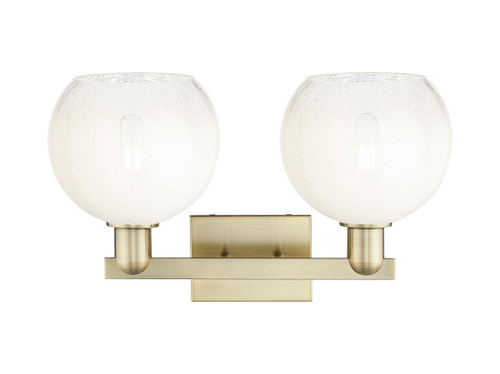 INNOVATIONS 716-2W-AB-G483-8OP Brookhaven Globe 2-Light Bath Vanity Light Antique Brass