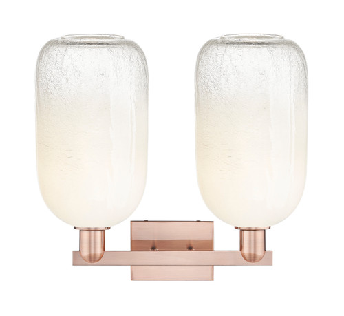 INNOVATIONS 716-2W-AC-G482-7OP Brookhaven Cloche 2-Light Bath Vanity Light Antique Copper