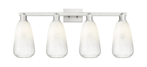 INNOVATIONS 716-4W-SN-G480-6OP Brookhaven Almond 4-Light Bath Vanity Light Brushed Satin Nickel