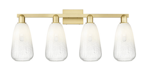 INNOVATIONS 716-4W-SG-G480-6OP Brookhaven Almond 4-Light Bath Vanity Light Satin Gold