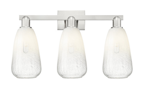 INNOVATIONS 716-3W-SN-G480-6OP Brookhaven Almond 3-Light Bath Vanity Light Brushed Satin Nickel