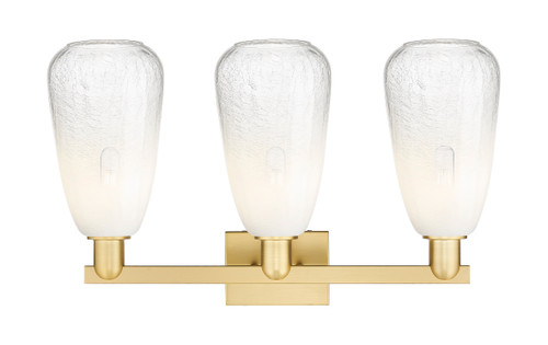 INNOVATIONS 716-3W-SG-G480-6OP Brookhaven Almond 3-Light Bath Vanity Light Satin Gold