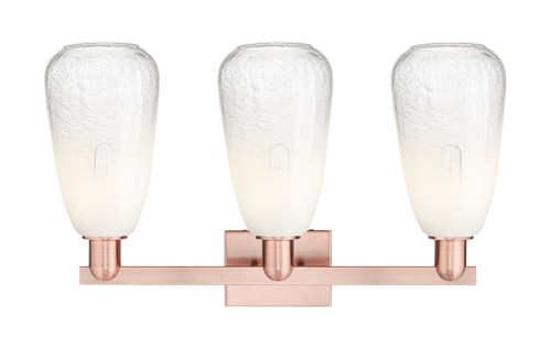 INNOVATIONS 716-3W-AC-G480-6OP Brookhaven Almond 3-Light Bath Vanity Light Antique Copper