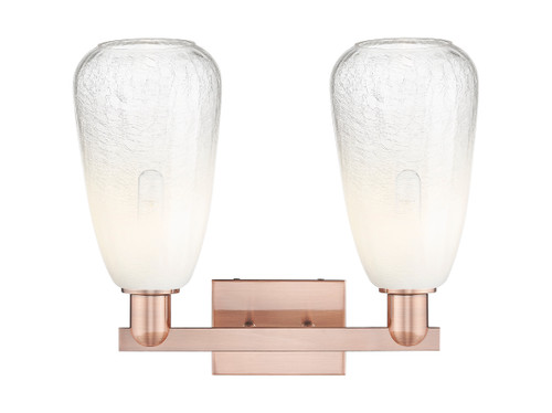 INNOVATIONS 716-2W-AC-G480-6OP Brookhaven Almond 2-Light Bath Vanity Light Antique Copper