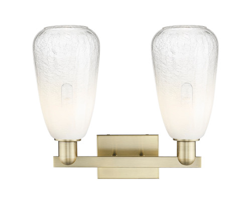 INNOVATIONS 716-2W-AB-G480-6OP Brookhaven Almond 2-Light Bath Vanity Light Antique Brass