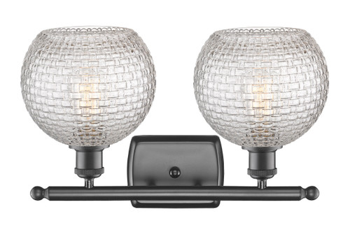 INNOVATIONS 516-2W-OB-G122C-8CL Athens 2-Light Bath Vanity Light Oil Rubbed Bronze