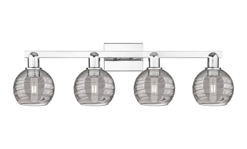 INNOVATIONS 716-4W-PC-G1213-6SM Athens Deco Swirl 4-Light Bath Vanity Light Polished Chrome