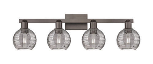 INNOVATIONS 716-4W-OB-G1213-6SM Athens Deco Swirl 4-Light Bath Vanity Light Oil Rubbed Bronze