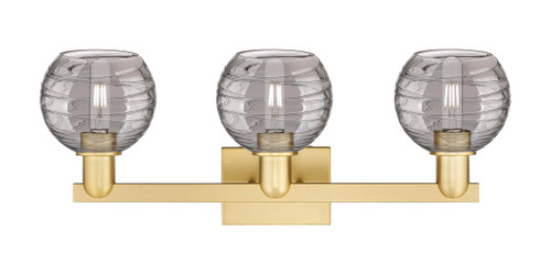 INNOVATIONS 716-3W-SG-G1213-6SM Athens Deco Swirl 3-Light Bath Vanity Light Satin Gold