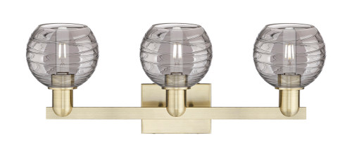 INNOVATIONS 716-3W-AB-G1213-6SM Athens Deco Swirl 3-Light Bath Vanity Light Antique Brass