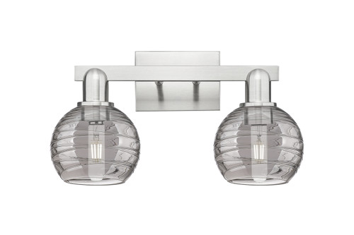 INNOVATIONS 716-2W-SN-G1213-6SM Athens Deco Swirl 2-Light Bath Vanity Light Brushed Satin Nickel