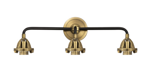 INNOVATIONS 288-3W-BAB Nouveau 2 3-Light Bath Vanity Light Black Antique Brass