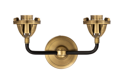 INNOVATIONS 288-2W-BAB Nouveau 2 2-Light Bath Vanity Light Black Antique Brass