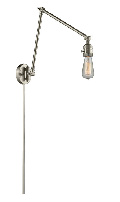 INNOVATIONS 238-SN-G208-12 Beacon 1-Light Swing Arm Brushed Satin Nickel