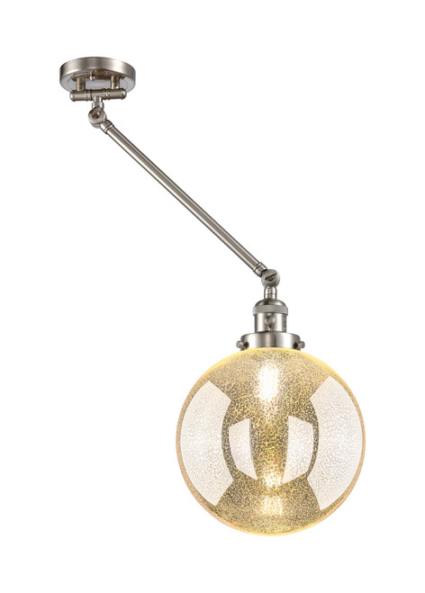 INNOVATIONS 237-SN-G208-10 Beacon 1-Light Swing Arm Brushed Satin Nickel