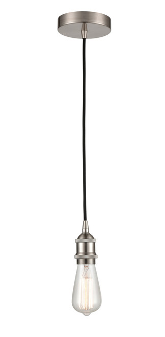 INNOVATIONS 616-1P-SN-NBD2-12-NAT Natural Ballston Dome 1-Light Mini Pendant Brushed Satin Nickel