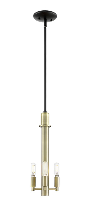 INNOVATIONS 716-3S-BAB-G559-12ME Bridal Veil 1-Light Mini Pendant Black Antique Brass