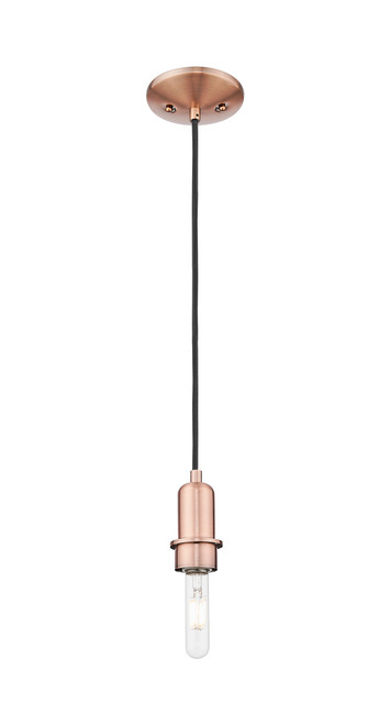 INNOVATIONS 716-1P-AC-G482-7SL Brookhaven Cloche 1-Light Mini Pendant Antique Copper