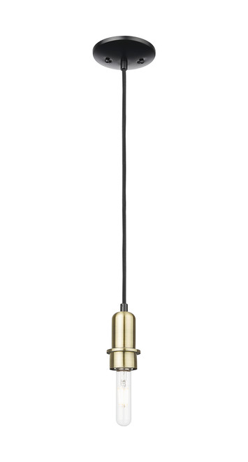 INNOVATIONS 716-1P-BAB-G480-6SB Brookhaven Almond 1-Light Mini Pendant Black Antique Brass