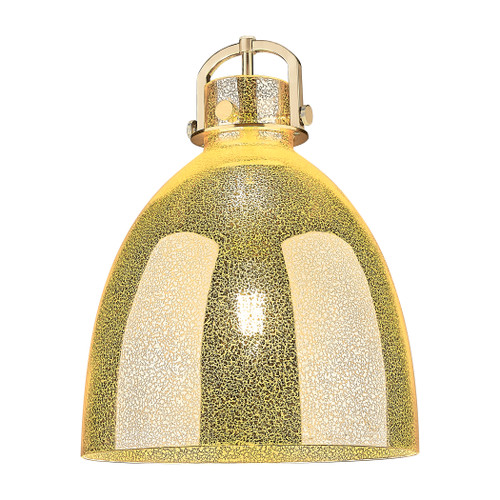 INNOVATIONS 411-1SL-CB-G412-14ME Newton Bell 1-Light Pendant Champagne Bronze