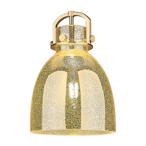 INNOVATIONS 411-1SM-BB-G412-10ME Newton Bell 1-Light Mini Pendant Brushed Brass