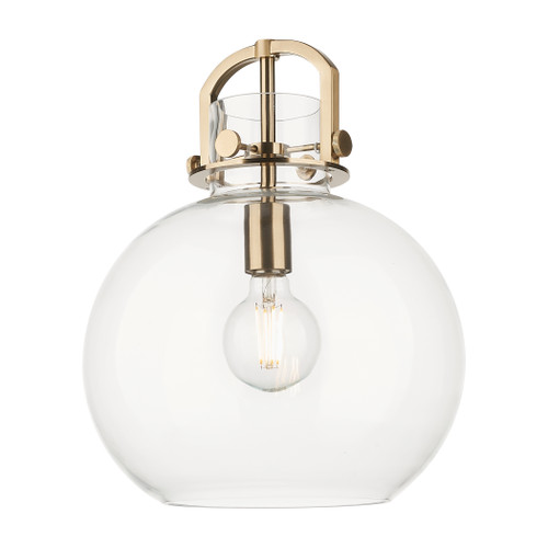 INNOVATIONS 411-1SM-BB-G410-12CL Newton Sphere 1-Light Mini Pendant Brushed Brass