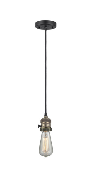 INNOVATIONS 201CSW-BAB-G208-14 Beacon 1-Light Mini Pendant Black Antique Brass