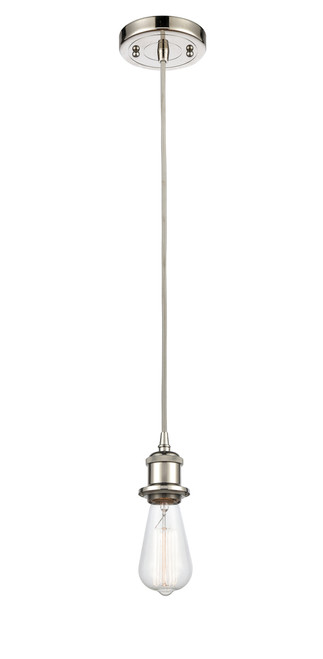 INNOVATIONS 516-1P-PN-G559-12ME Bridal Veil 1-Light Mini Pendant Polished Nickel