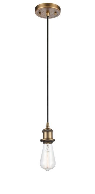 INNOVATIONS 516-1P-BB-G559-12ME Bridal Veil 1-Light Mini Pendant Brushed Brass