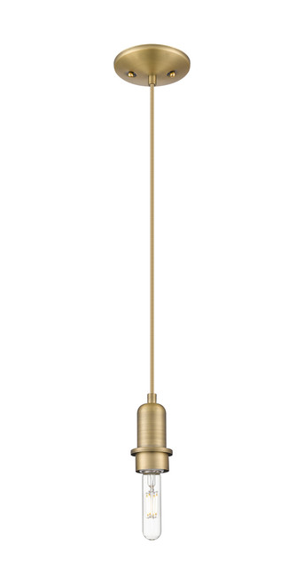 INNOVATIONS 716-1P-BB-G1213-6SM Athens Deco Swirl 1-Light Mini Pendant Brushed Brass