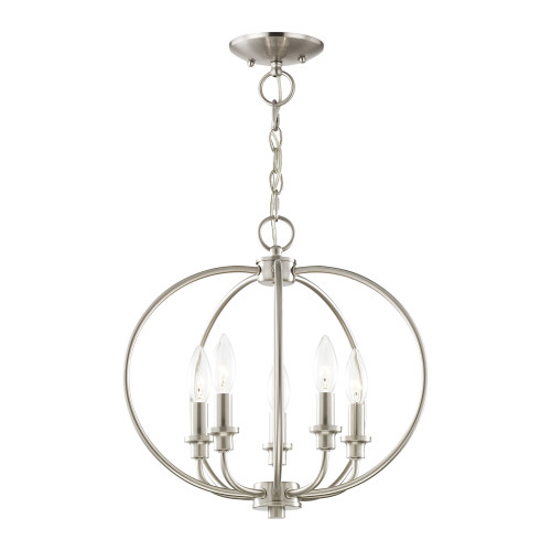 LIVEX Lighting 4665-91 Milania 5-Light Convertible Pendant Light