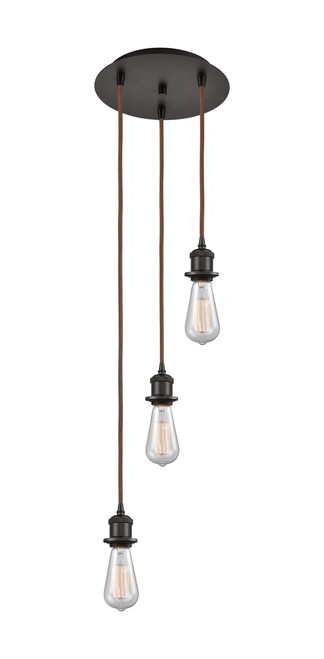 INNOVATIONS 113B-3P-OB-G654-12 Cindyrella 3-Light Multi Pendant Oil Rubbed Bronze