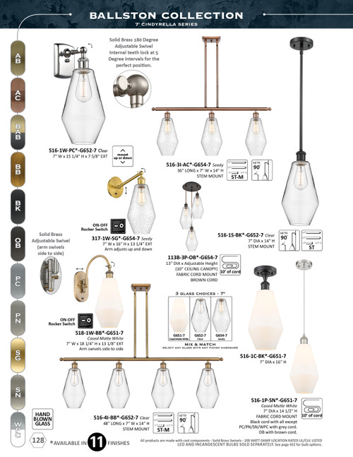 INNOVATIONS 113B-3P-PC-G651-7 Cindyrella 3-Light Multi Pendant Polished Chrome