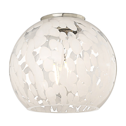 INNOVATIONS 113B-3P-PN-G1216-6WM White Mouchette 3-Light Multi Pendant Polished Nickel