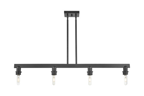INNOVATIONS 716-4I-BK-G559-8GWH Bridal Veil 4-Light Island Light Matte Black
