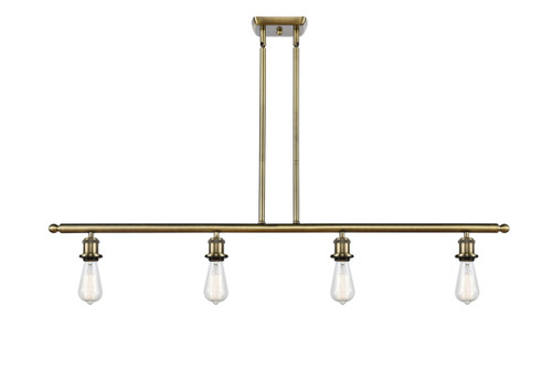 INNOVATIONS 516-4I-AB-G128-10 Athens 4-Light Island Light Antique Brass
