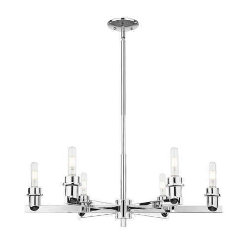 INNOVATIONS 716-6CR-PC-G460-7ME Preston 6-Light Chandelier Polished Chrome