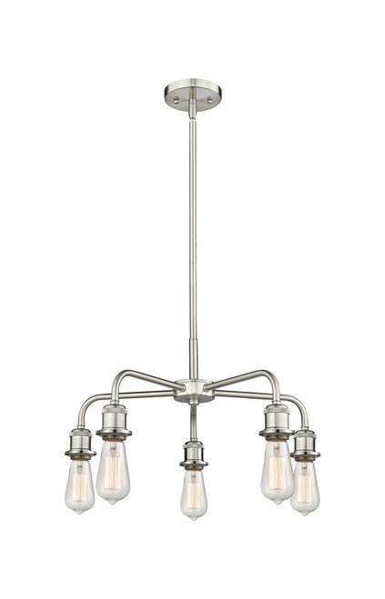 INNOVATIONS 516-5CR-SN-G128-10 Athens 5-Light Chandelier Satin Nickel