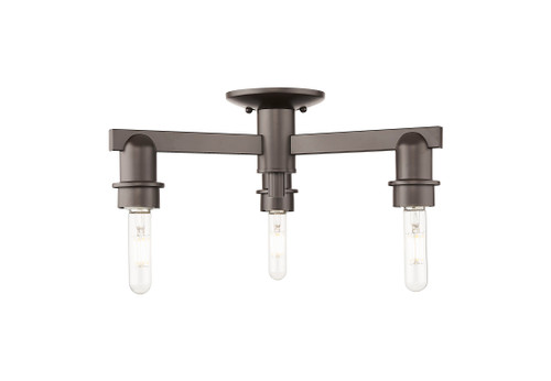 INNOVATIONS 716-3F-OB-NBD2-75-NAT Natural Ballston Dome 3-Light Semi-Flush Mount Oil Rubbed Bronze