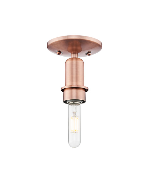 INNOVATIONS 716-1C-AC-NBD2-16-NAT Natural Ballston Dome 1-Light Semi-Flush Mount Antique Copper