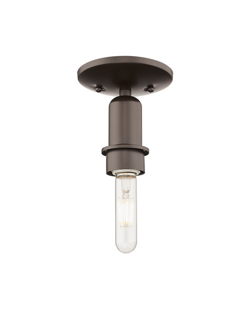 INNOVATIONS 716-1C-OB-NBD2-12-NAT Natural Ballston Dome 1-Light Semi-Flush Mount Oil Rubbed Bronze