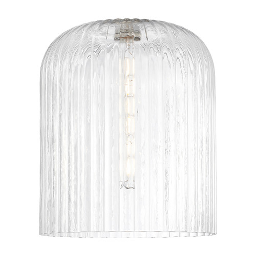 INNOVATIONS 716-1C-PC-G559-12CL Bridal Veil 1-Light Semi-Flush Mount Polished Chrome